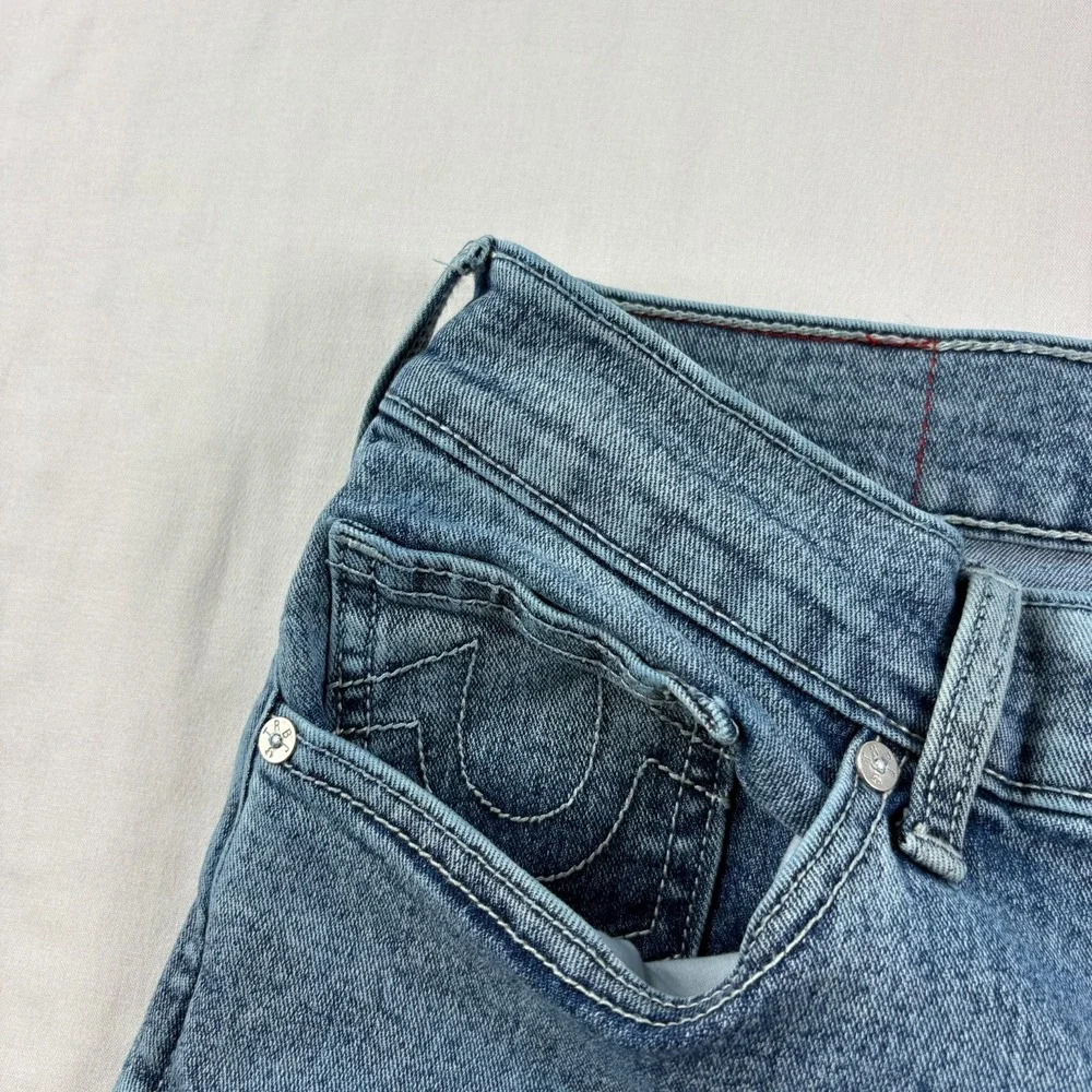 True Religion Jeans Mens 36x31 Blue Geno Relaxed Slim Fit Stretch Denim
